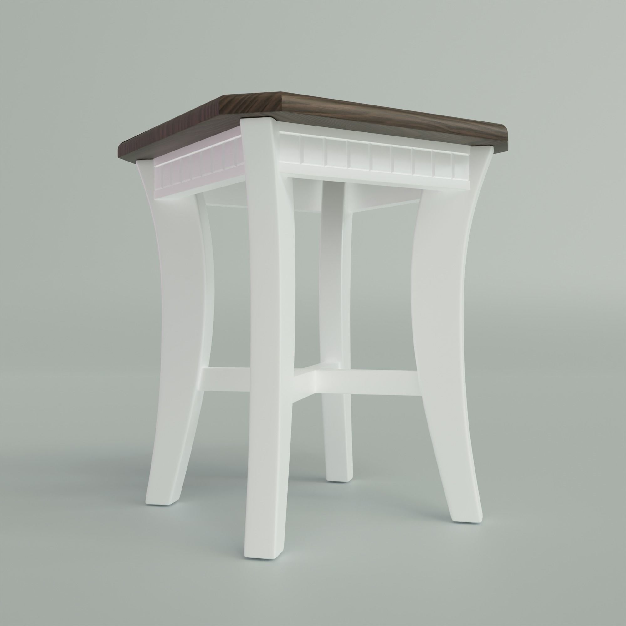 Stool classic Free 3D model_4