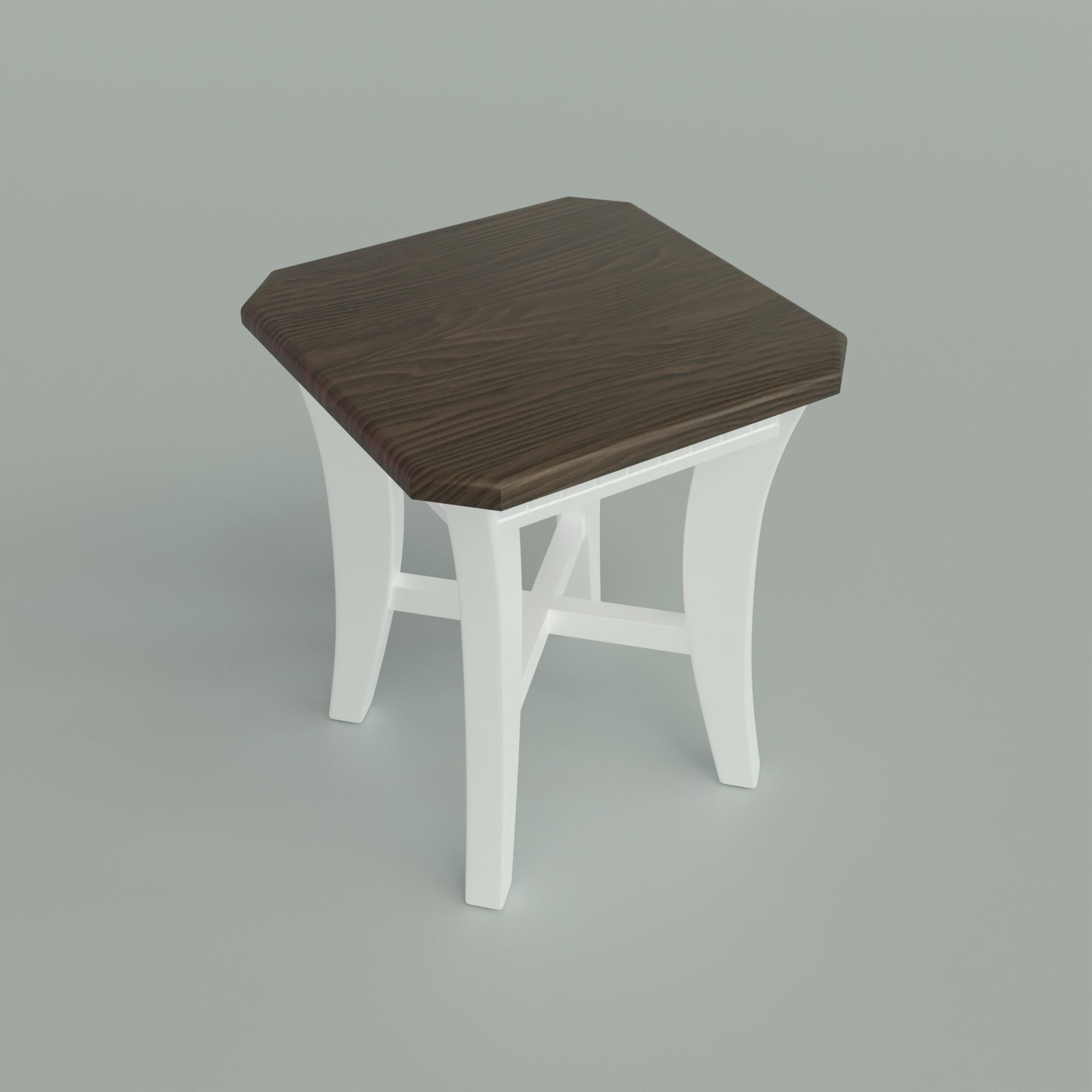 Stool classic Free 3D model_3
