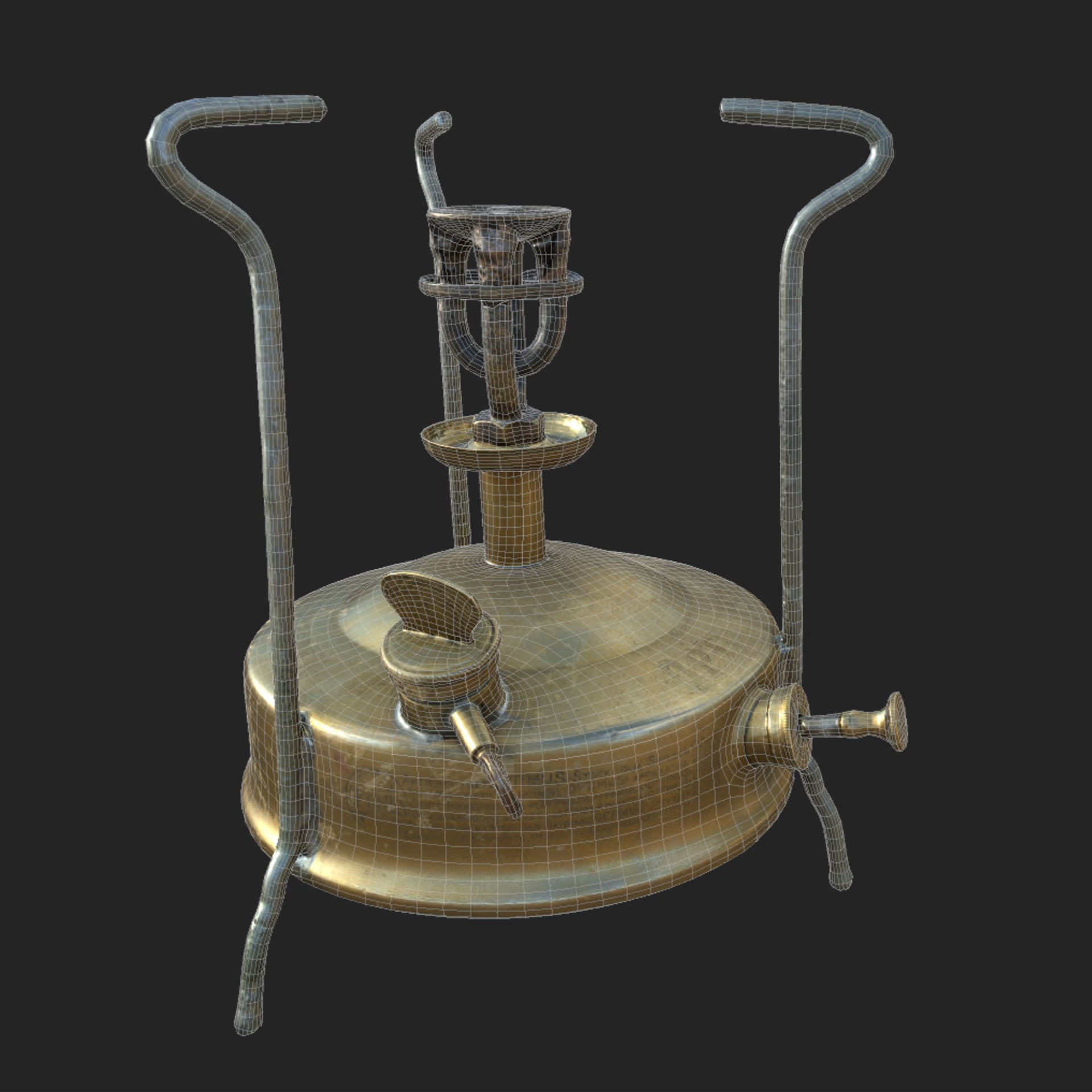 Camp Stove Primus Optimus Low-poly 3D model_7