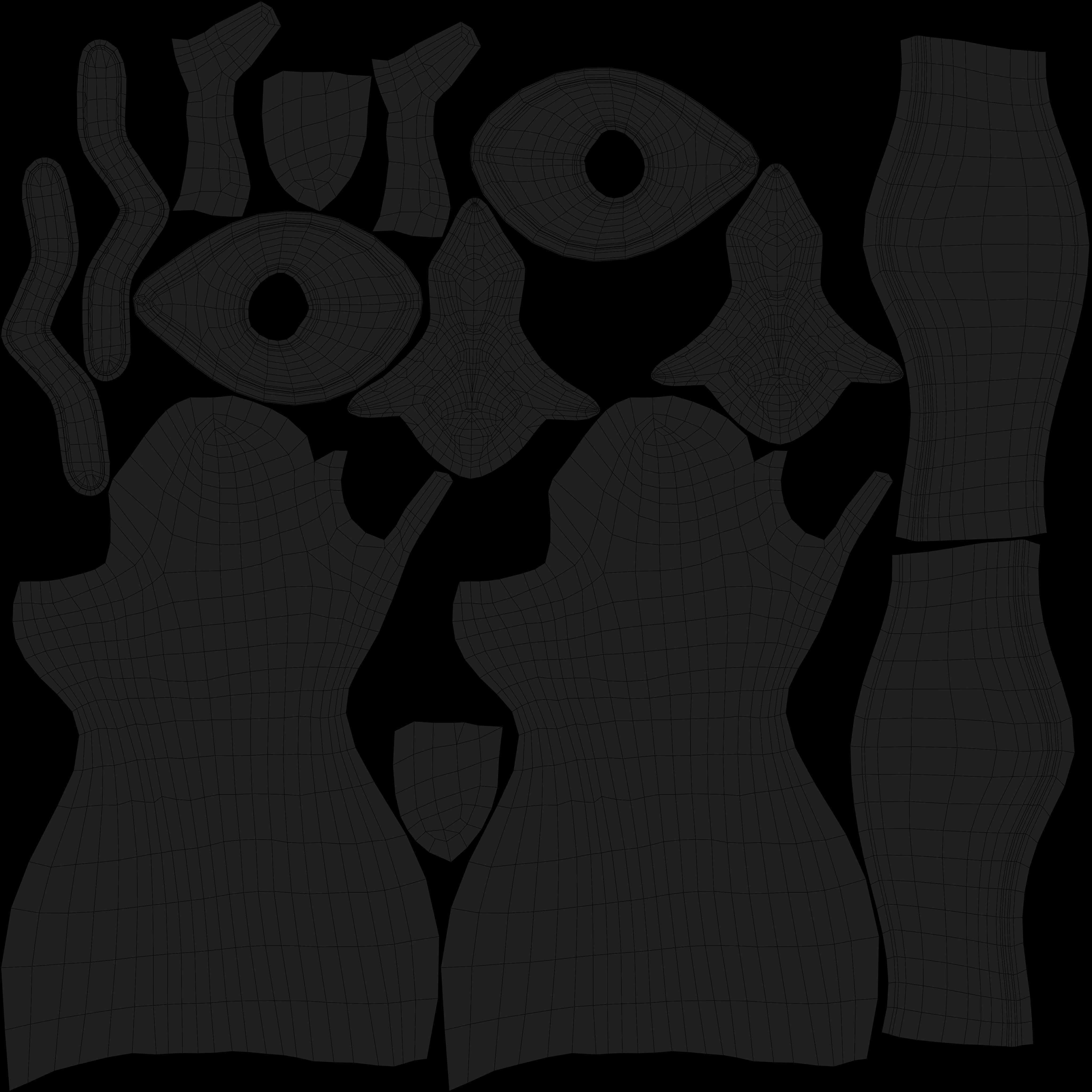 Leg Armor Golden Style gazukull female game and film Low-poly 3D model_7