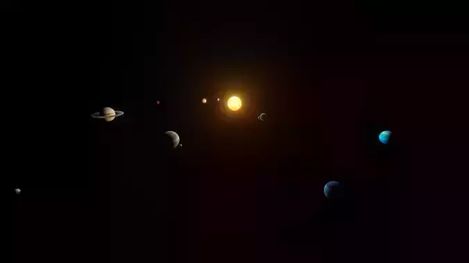 solar system 3D model
