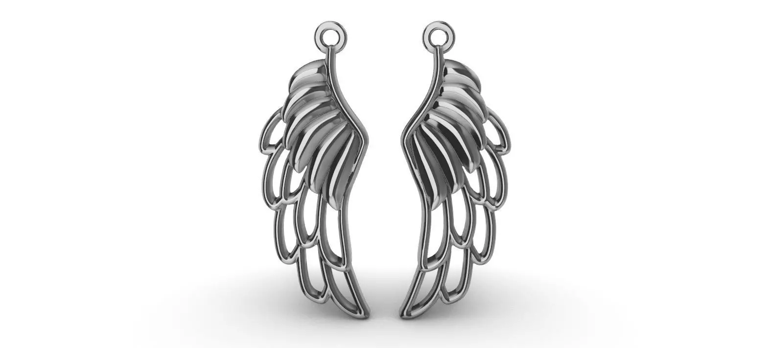 Wings Pendant or Earring 3D print model
