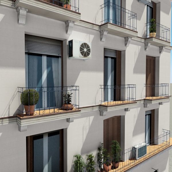 Building Collection 41-50 Low-poly 3D model_90