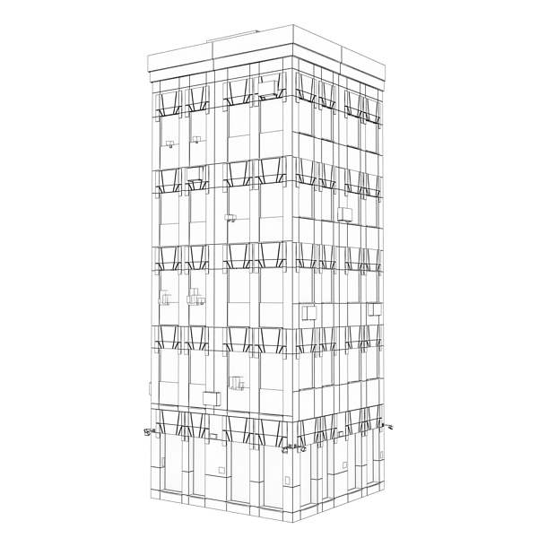 Building Collection 41-50 Low-poly 3D model_16