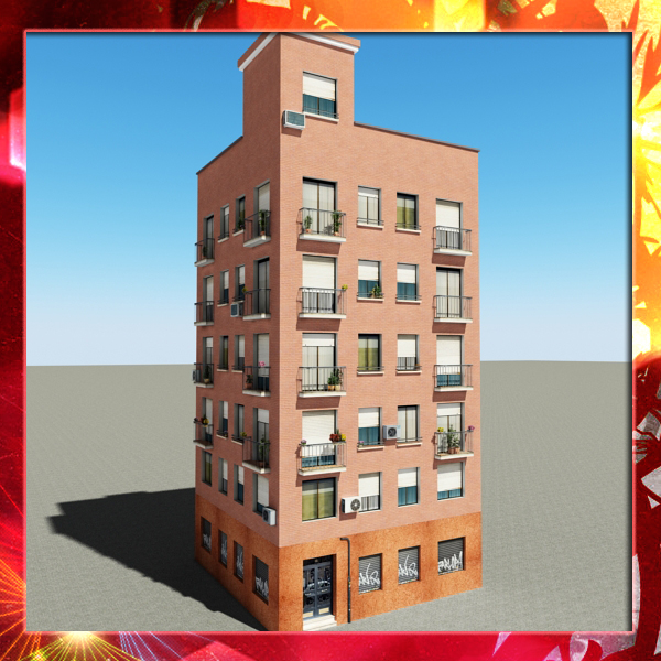 Building Collection 41-50 Low-poly 3D model_58