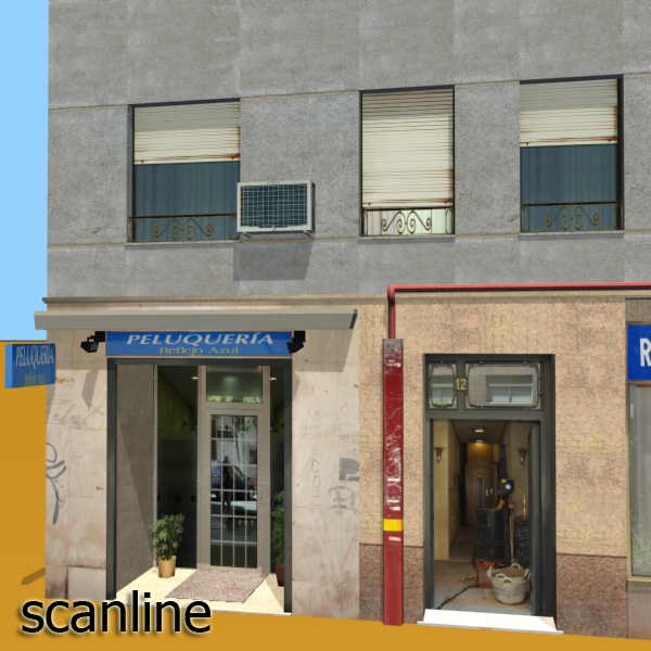 Building Collection 41-50 Low-poly 3D model_54