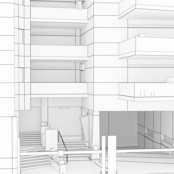 Building Collection 41-50 Low-poly 3D model_137