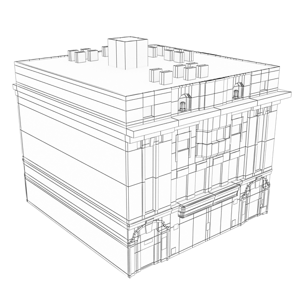 Building Collection 41-50 Low-poly 3D model_30