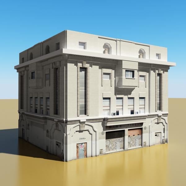 Building Collection 41-50 Low-poly 3D model_20