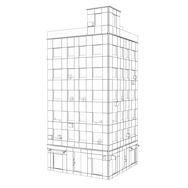 Building Collection 41-50 Low-poly 3D model_43