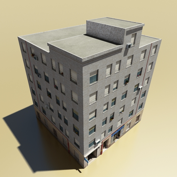 Building Collection 41-50 Low-poly 3D model_49