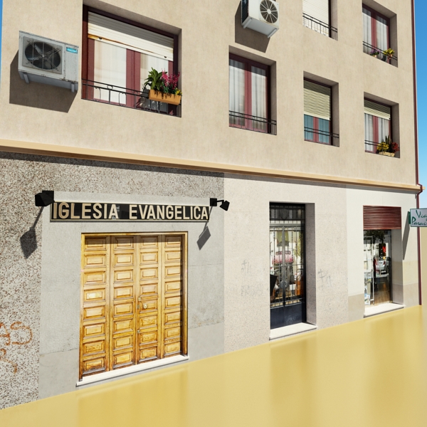 Building Collection 41-50 Low-poly 3D model_37