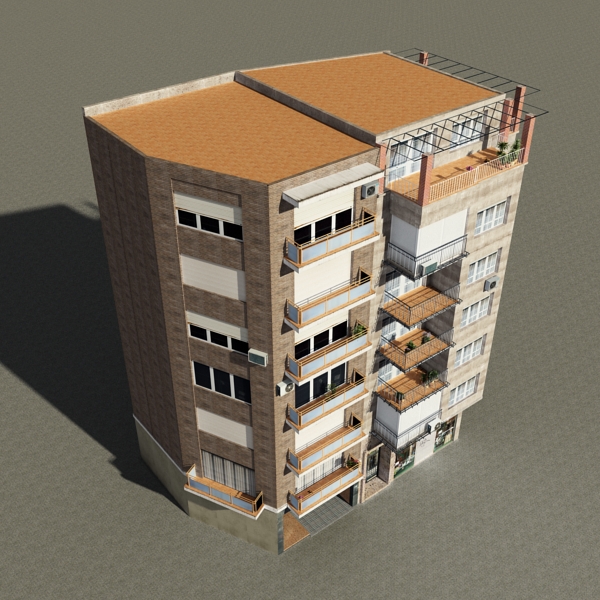 Building Collection 41-50 Low-poly 3D model_100