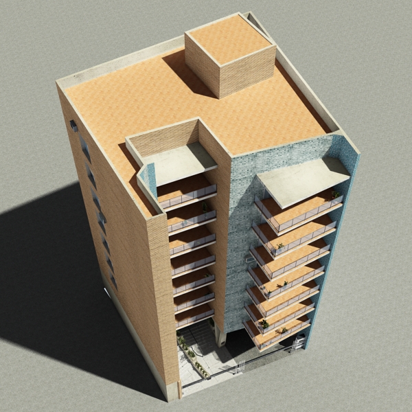 Building Collection 41-50 Low-poly 3D model_128