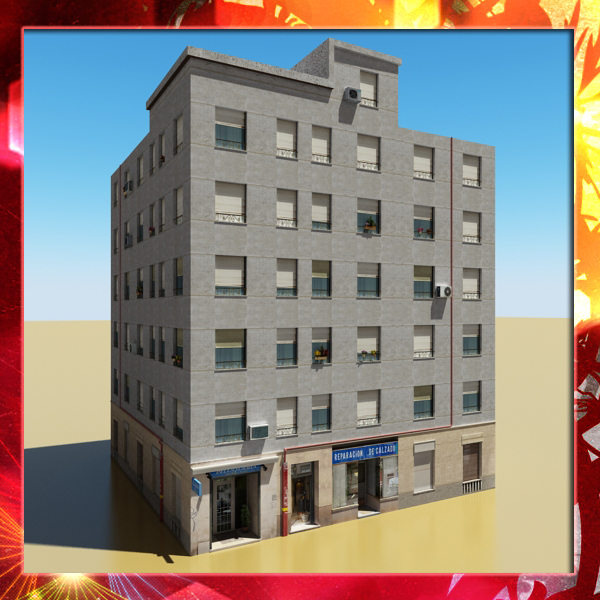 Building Collection 41-50 Low-poly 3D model_46