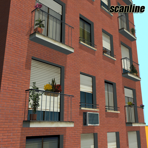 Building Collection 41-50 Low-poly 3D model_67