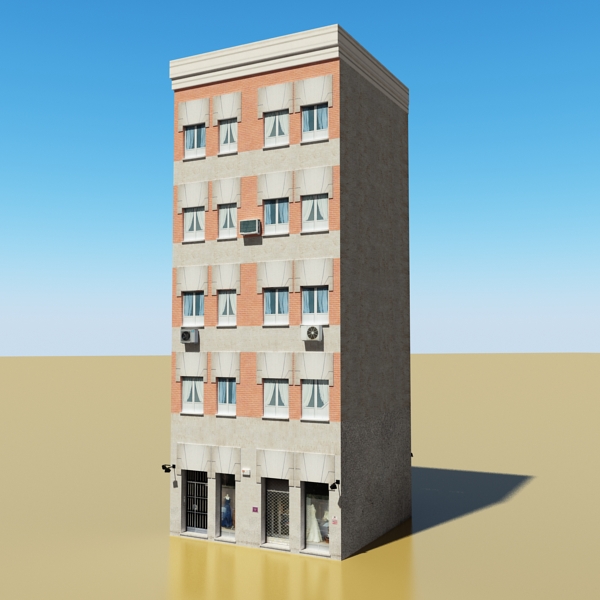 Building Collection 41-50 Low-poly 3D model_7