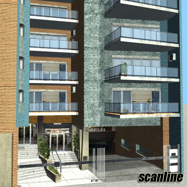 Building Collection 41-50 Low-poly 3D model_134