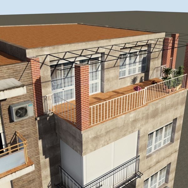 Building Collection 41-50 Low-poly 3D model_105