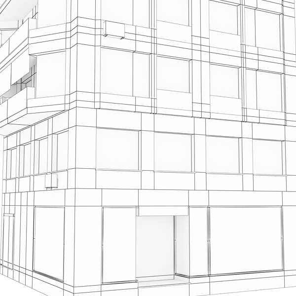 Building Collection 41-50 Low-poly 3D model_123