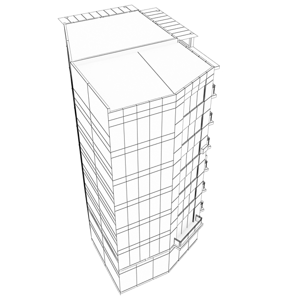 Building Collection 41-50 Low-poly 3D model_109