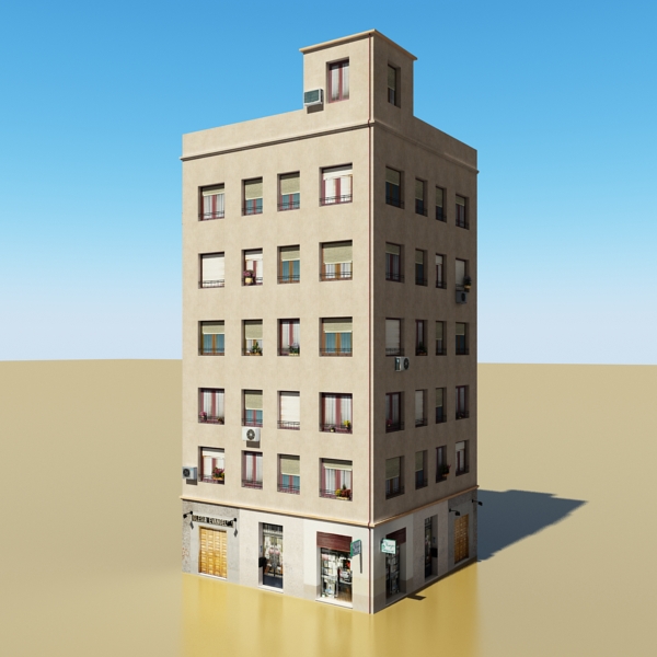 Building Collection 41-50 Low-poly 3D model_33