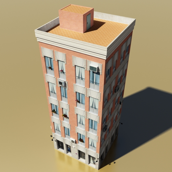 Building Collection 41-50 Low-poly 3D model_8