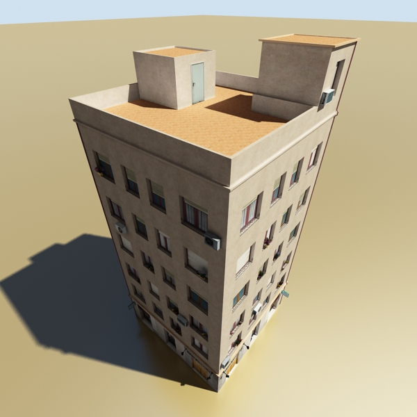 Building Collection 41-50 Low-poly 3D model_35
