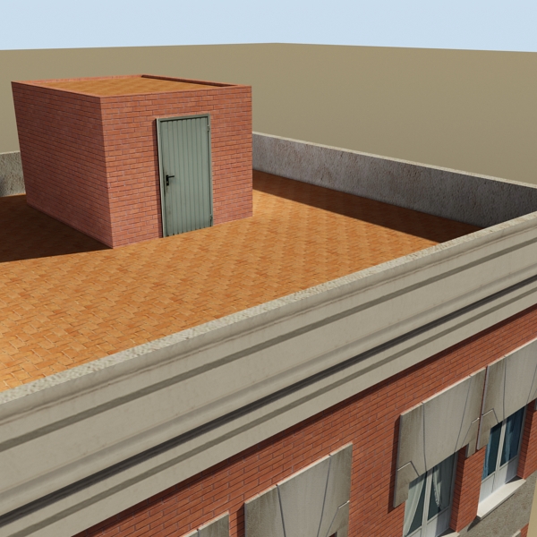 Building Collection 41-50 Low-poly 3D model_14