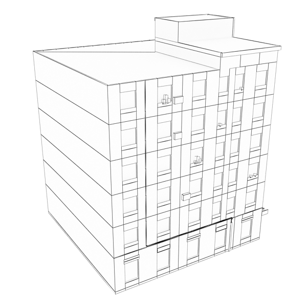 Building Collection 41-50 Low-poly 3D model_56