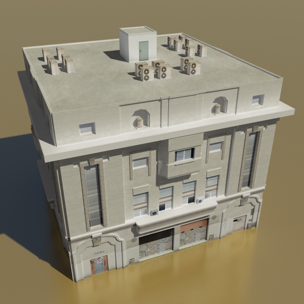 Building Collection 41-50 Low-poly 3D model_21