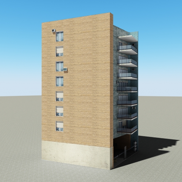 Building Collection 41-50 Low-poly 3D model_126
