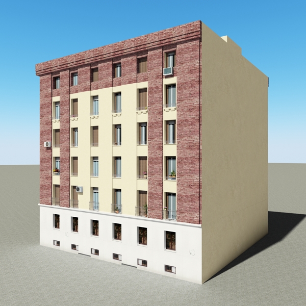 Building Collection 41-50 Low-poly 3D model_73