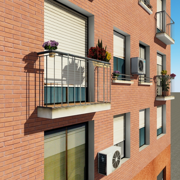 Building Collection 41-50 Low-poly 3D model_63