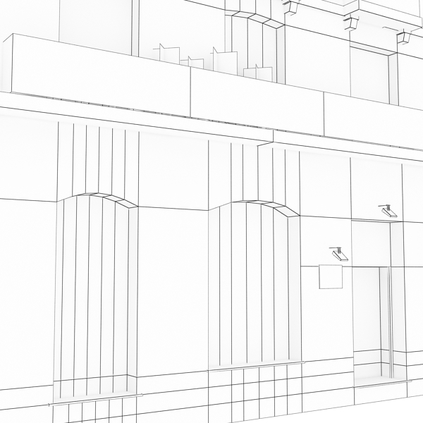 Building Collection 41-50 Low-poly 3D model_96