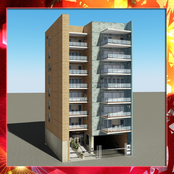 Building Collection 41-50 Low-poly 3D model_124