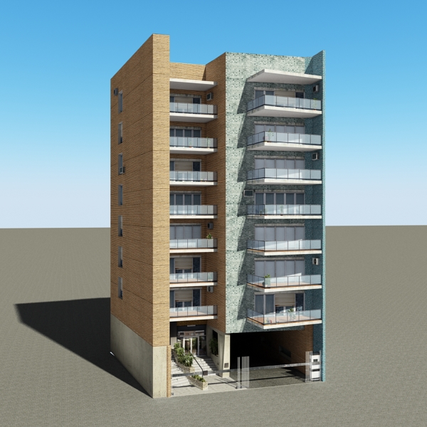 Building Collection 41-50 Low-poly 3D model_125