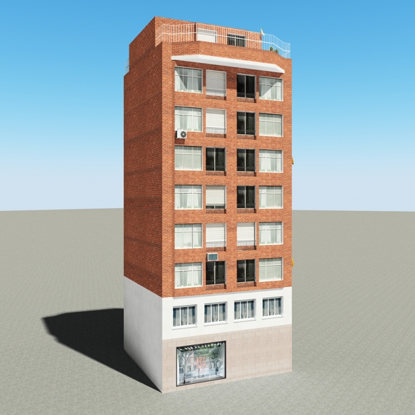 Building Collection 41-50 Low-poly 3D model_113