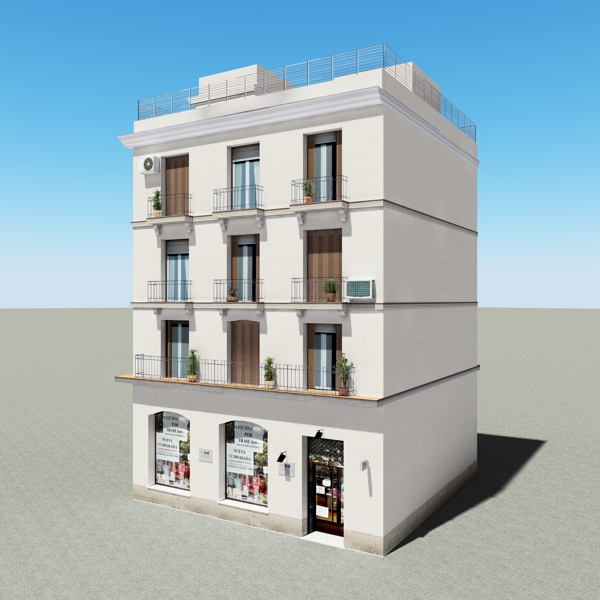 Building Collection 41-50 Low-poly 3D model_86
