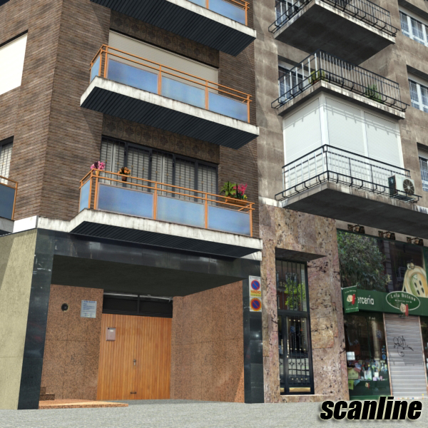 Building Collection 41-50 Low-poly 3D model_107