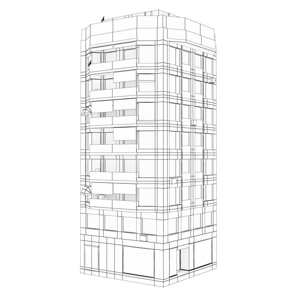 Building Collection 41-50 Low-poly 3D model_121