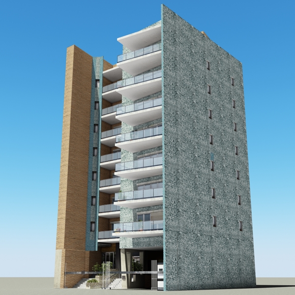 Building Collection 41-50 Low-poly 3D model_127