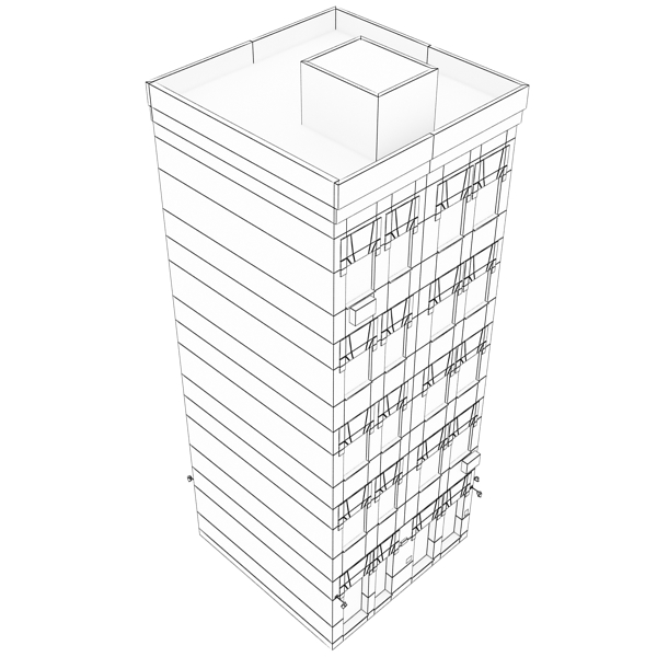 Building Collection 41-50 Low-poly 3D model_17