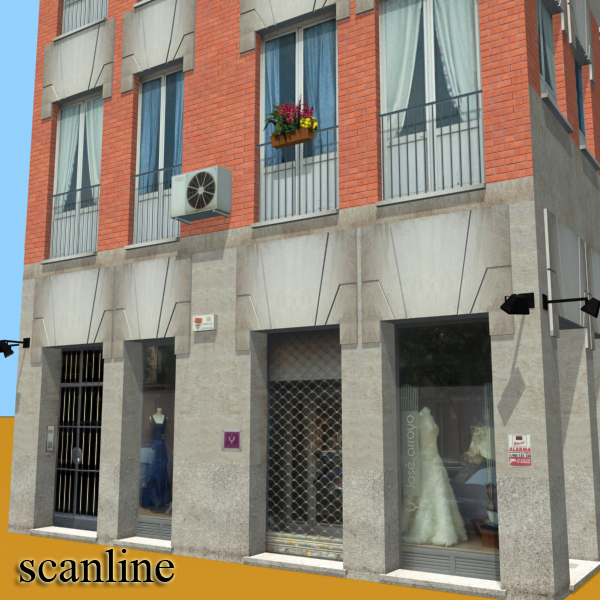 Building Collection 41-50 Low-poly 3D model_15