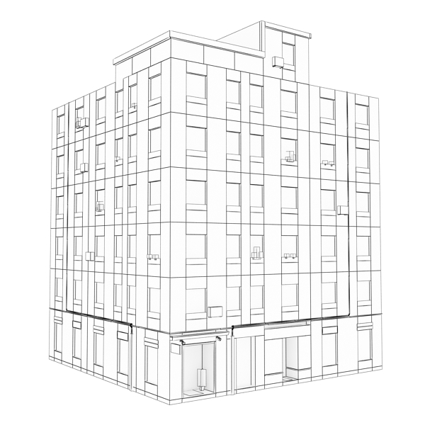 Building Collection 41-50 Low-poly 3D model_55