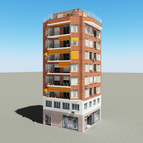 Building Collection 41-50 Low-poly 3D model_112