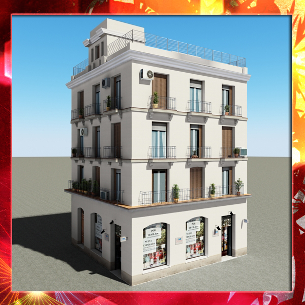 Building Collection 41-50 Low-poly 3D model_84