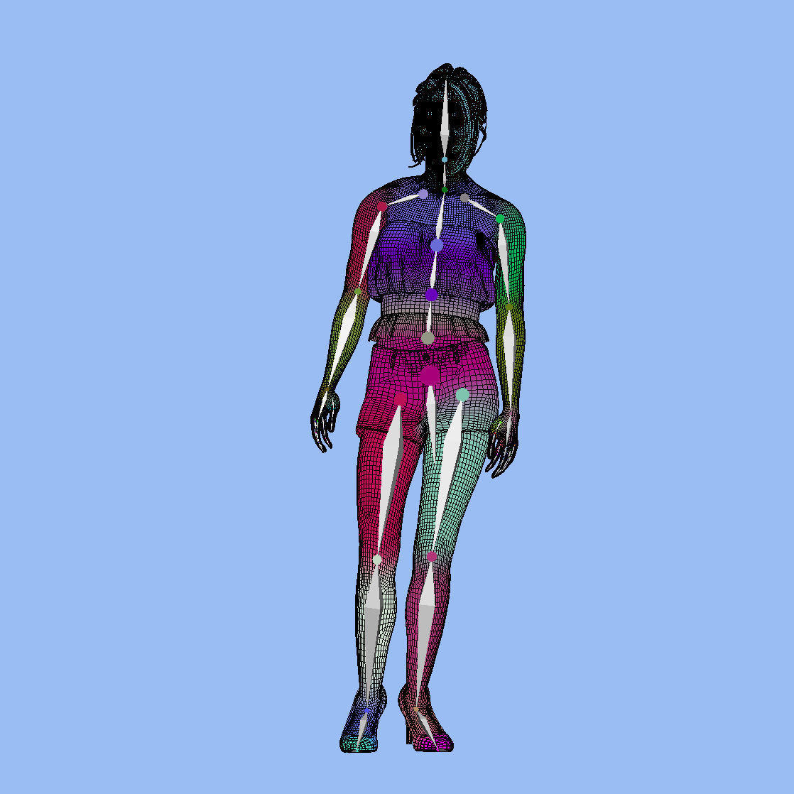 Casual Girl standing 3D model_8