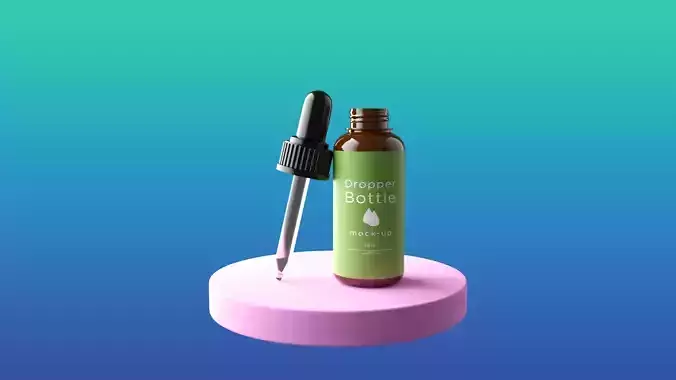 Premium-Quality Highly Detailed Dropper Bottle 3D Model