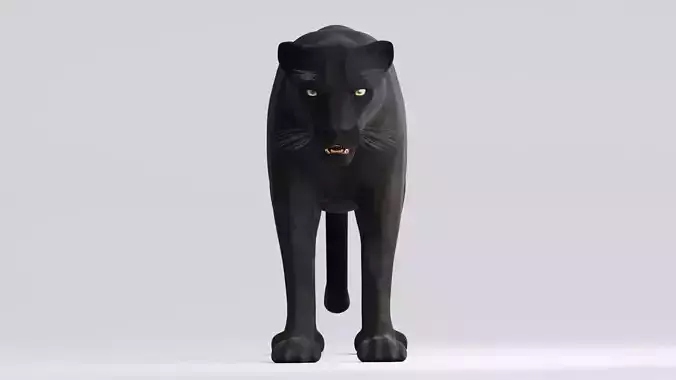 3D Black Panther Low-poly 3D model